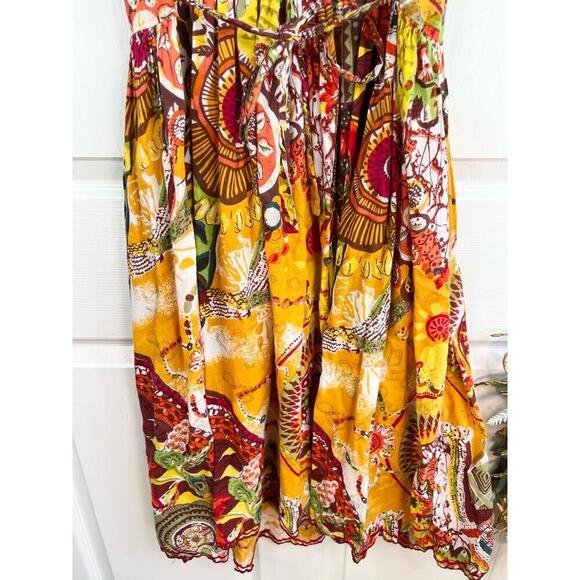 Vintage Lew Magram Collection Embellished Sleeveless Floral Pattern Dress Size M - Picture 8 of 10